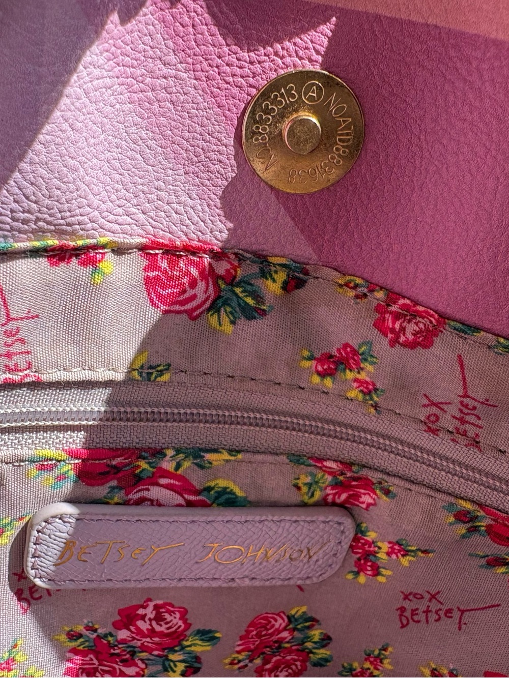 Betsey Johnson Women’s lilac Top-Handle Tote with Heart Accent & vibrant bow - Picture 6 of 9